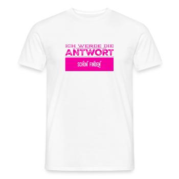 das Finden einer Antwort - Männer T-Shirt - Weiß - Vorne - AI Model Male 178 dark (178cm)