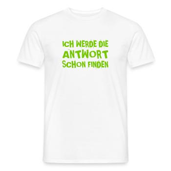 ich suche nach einer Antwort - Männer T-Shirt - Weiß - Vorne - AI Model Male 178 dark (178cm)