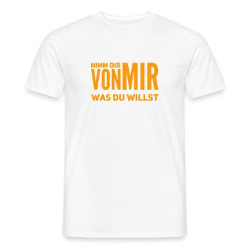 teilen geht immer - Männer T-Shirt - Weiß - Vorne - AI Model Male 178 dark (178cm)