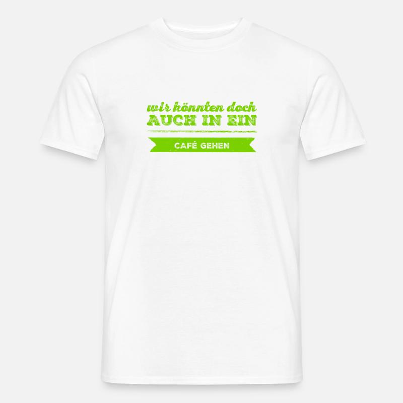Lust auf einen Kaffee? - Männer T-Shirt - Weiß