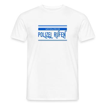 wir brauchen Hilfe - Männer T-Shirt - Weiß - Vorne - AI Model Male 178 dark (178cm)