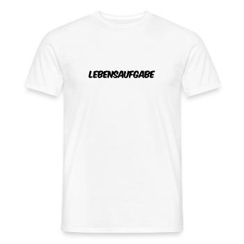 Lebensaufgabe - Männer T-Shirt - Weiß - Vorne - AI Model Male 178 dark (178cm)