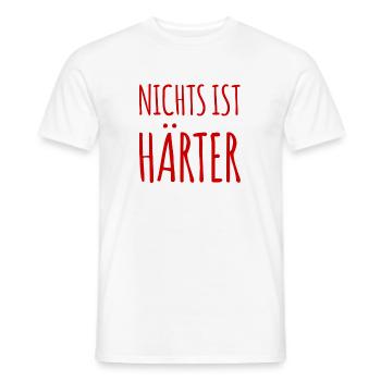 zu hart für diese Welt - Männer T-Shirt - Weiß - Vorne - AI Model Male 178 dark (178cm)