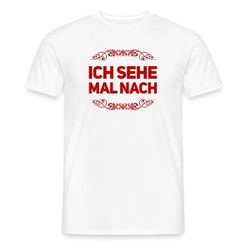 ich kucke es mir an - Männer T-Shirt - Weiß - Vorne - AI Model Male 178 dark (178cm)