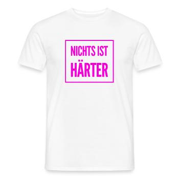 hart drauf - Männer T-Shirt - Weiß - Vorne - AI Model Male 178 dark (178cm)