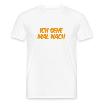 ich sehe mal nach - Männer T-Shirt - Weiß - Vorne - AI Model Male 178 dark (178cm)
