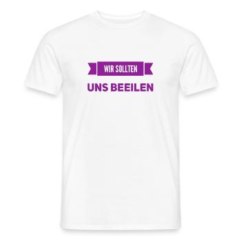ich mache schnell - Männer T-Shirt - Weiß - Vorne - AI Model Male 178 dark (178cm)