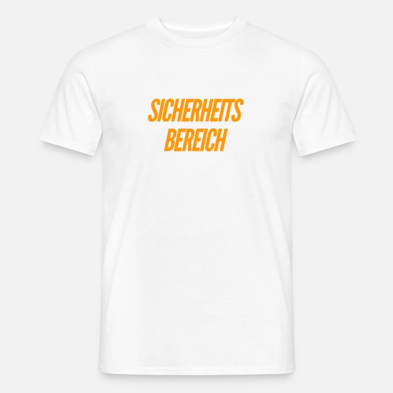 hier ist ein gesicherter Bereich - Männer T-Shirt - Weiß