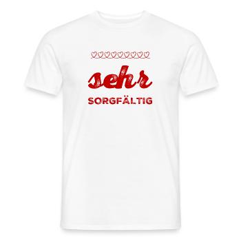Sorgfalt geht immer - Männer T-Shirt - Weiß - Vorne - AI Model Male 178 dark (178cm)