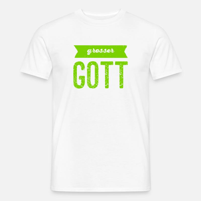 großer Gott - Männer T-Shirt - Weiß
