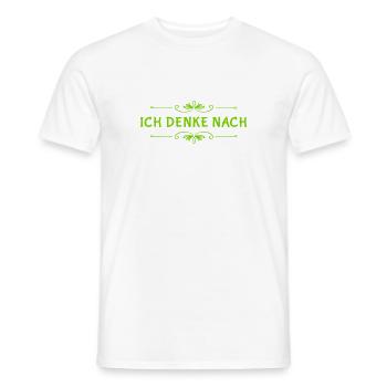 Ich liebe das denken - Männer T-Shirt - Weiß - Vorne - AI Model Male 178 dark (178cm)