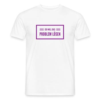 ich will Probleme lösen - Männer T-Shirt - Weiß - Vorne - AI Model Male 178 dark (178cm)