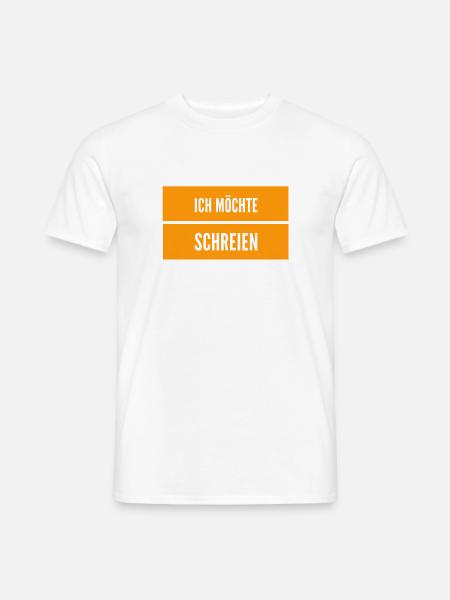 schreien wäre schön - Männer T-Shirt - Weiß