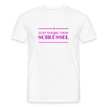 ich bin ein Schlüsselkind - Männer T-Shirt - Weiß - Vorne - AI Model Male 178 dark (178cm)
