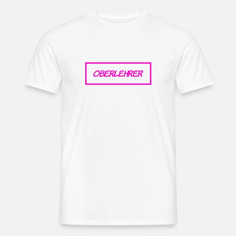 Oberlehrer - Männer T-Shirt - Weiß