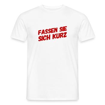 weniger ist mehr - Männer T-Shirt - Weiß - Vorne - AI Model Male 178 dark (178cm)