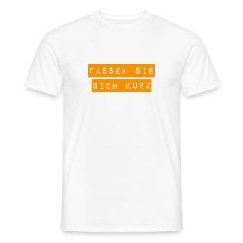 reden sie wenig - Männer T-Shirt - Weiß - Vorne - AI Model Male 178 dark (178cm)
