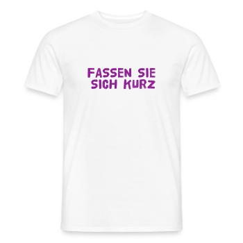 ich mag es kurz - Männer T-Shirt - Weiß - Vorne - AI Model Male 178 dark (178cm)