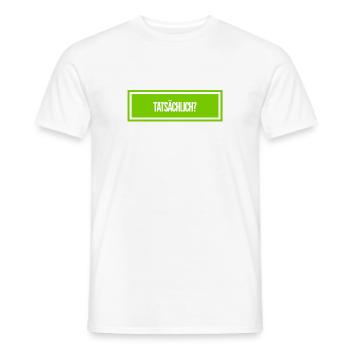echt? - Männer T-Shirt - Weiß - Vorne - AI Model Male 178 dark (178cm)