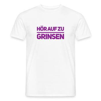 stop das grinsen - Männer T-Shirt - Weiß - Vorne - AI Model Male 178 dark (178cm)