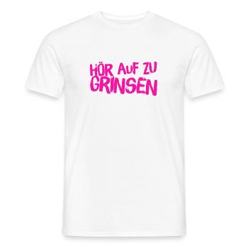 hör auf zu lachen - Männer T-Shirt - Weiß - Vorne - AI Model Male 178 dark (178cm)
