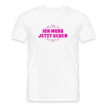 ich hau ab - Männer T-Shirt - Weiß - Vorne - AI Model Male 178 dark (178cm)