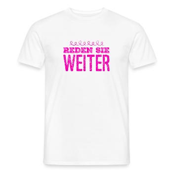 hören sie nicht auf zu sprechen - Männer T-Shirt - Weiß - Vorne - AI Model Male 178 dark (178cm)
