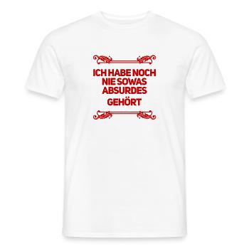 totaler Schwachsinn - Männer T-Shirt - Weiß - Vorne - AI Model Male 178 dark (178cm)