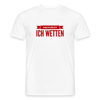 da bin ich mir sicher - Männer T-Shirt - Weiß - Vorne - AI Model Male 178 dark (178cm)