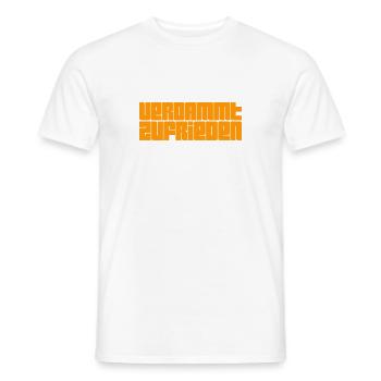 Zufriedenheit - Männer T-Shirt - Weiß - Vorne - AI Model Male 178 dark (178cm)