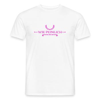 ist euch das nicht peinlich? - Männer T-Shirt - Weiß - Vorne - AI Model Male 178 dark (178cm)