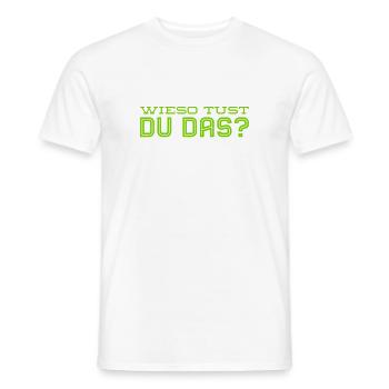 erklär es mir - Männer T-Shirt - Weiß - Vorne - AI Model Male 178 dark (178cm)