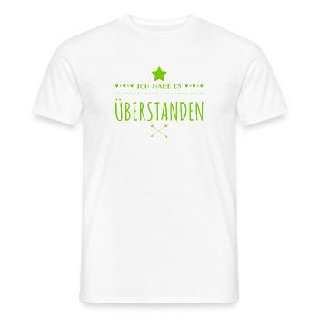 endlich vorbei - Männer T-Shirt - Weiß - Vorne - AI Model Male 178 dark (178cm)