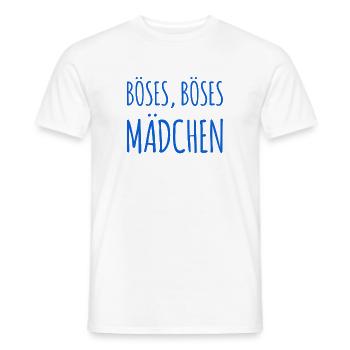hier steht ein böses Mädchen - Männer T-Shirt - Weiß - Vorne - AI Model Male 178 dark (178cm)