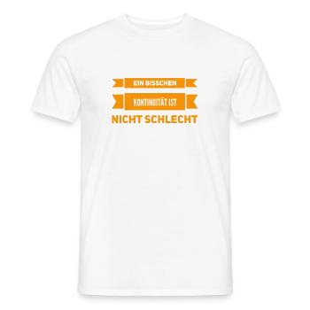 Kontinuität ist genial - Männer T-Shirt - Weiß - Vorne - AI Model Male 178 dark (178cm)