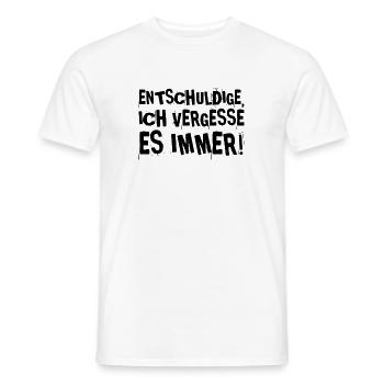 ich bin vergesslich - Männer T-Shirt - Weiß - Vorne - AI Model Male 178 dark (178cm)
