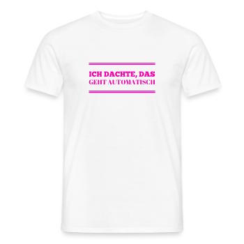 ich dachte es geht von selbst - Männer T-Shirt - Weiß - Vorne - AI Model Male 178 dark (178cm)