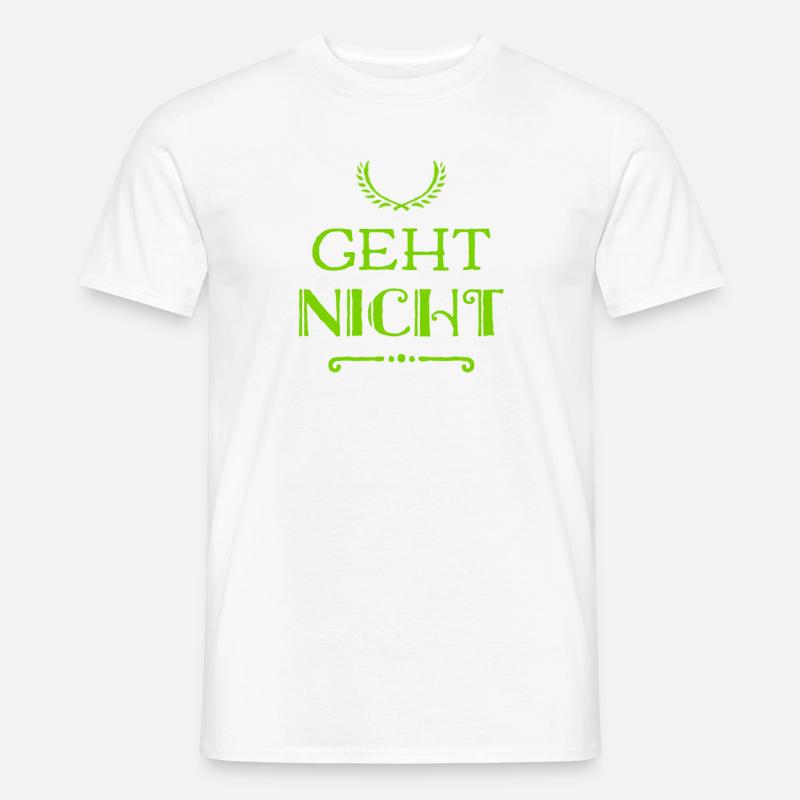 ich will nicht - Männer T-Shirt - Weiß