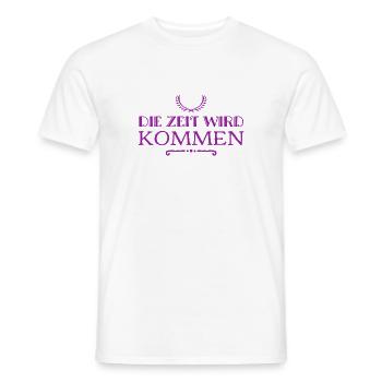 die Zeit wird kommen - Männer T-Shirt - Weiß - Vorne - AI Model Male 178 dark (178cm)