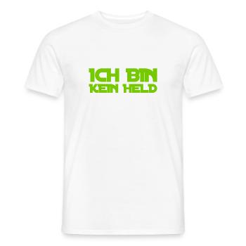 vor dir steht ein Antiheld - Männer T-Shirt - Weiß - Vorne - AI Model Male 178 dark (178cm)