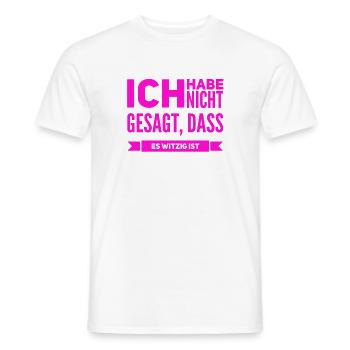 ich kann nicht lachen - Männer T-Shirt - Weiß - Vorne - AI Model Male 178 dark (178cm)