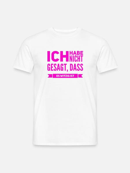 ich kann nicht lachen - Männer T-Shirt - Weiß