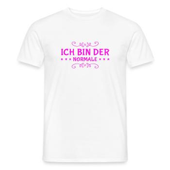 ich bin völlig normal - Männer T-Shirt - Weiß - Vorne - AI Model Male 178 dark (178cm)
