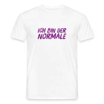 einfach normal - Männer T-Shirt - Weiß - Vorne - AI Model Male 178 dark (178cm)