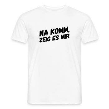 lass sehen - Männer T-Shirt - Weiß - Vorne - AI Model Male 178 dark (178cm)
