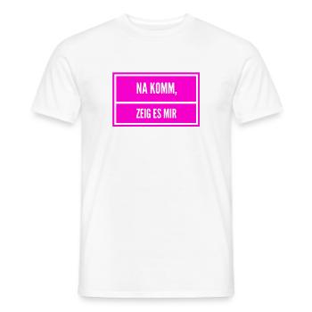 zeig her - Männer T-Shirt - Weiß - Vorne - AI Model Male 178 dark (178cm)