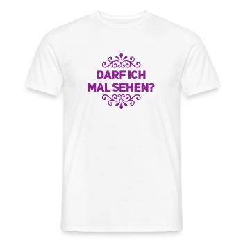 lass sehen - Männer T-Shirt - Weiß - Vorne - AI Model Male 178 dark (178cm)