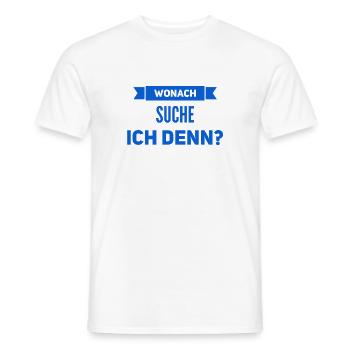 wonach suche ich denn? - Männer T-Shirt - Weiß - Vorne - AI Model Male 178 dark (178cm)