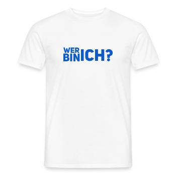 wer bin ich? - Männer T-Shirt - Weiß - Vorne - AI Model Male 178 dark (178cm)
