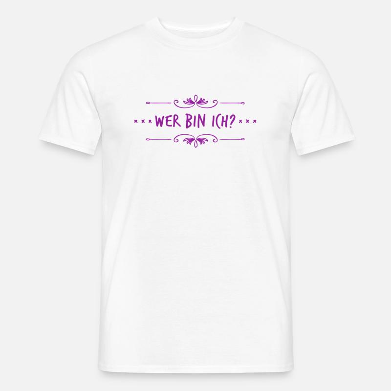 wer bin ich nur? - Männer T-Shirt - Weiß